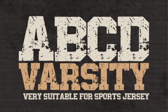 ABCD Varsity: A Classic Distressed Font for Sports Design