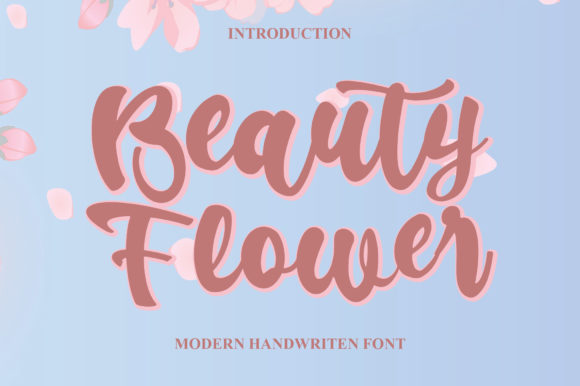 Beauty Flower: A Sweet Handwritten Font for Creative Projects