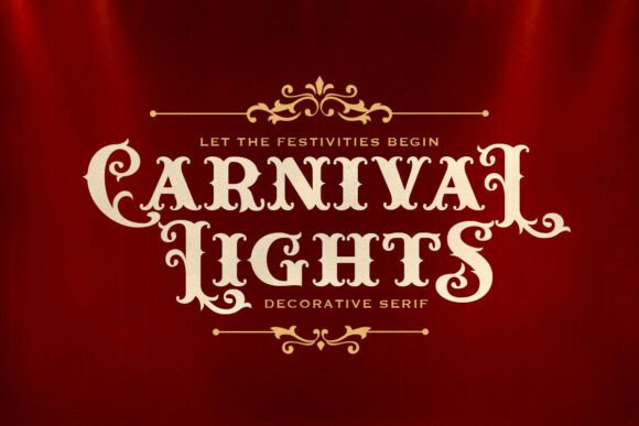Carnival Lights: A Festive Serif with Vintage Charm