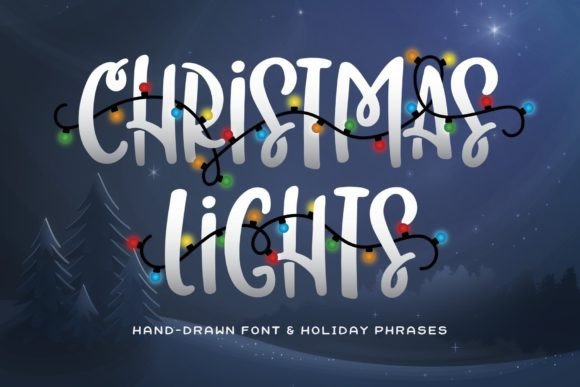 Christmas Lights: A Festive Display Font for Holiday Designs