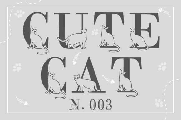 Cute Cat N.003: A Charming Font for Cat Lovers