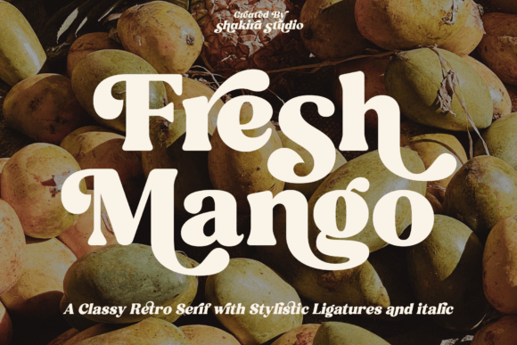 Fresh Mango: Elegant Retro Serif Font for Designers