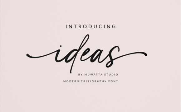 Ideas: A Sophisticated Font for Elegant Design Projects
