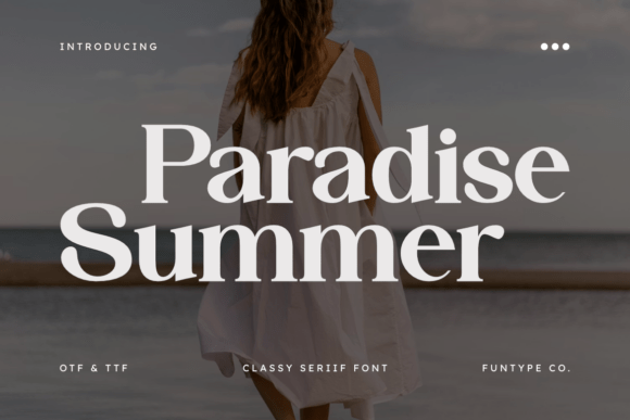 Paradise Summer: Bold Serif Typography for Impactful Design