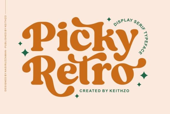 Picky Retro: A Bold Display Serif for Vintage Charm