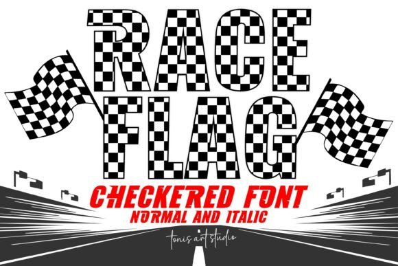 Race Flag Checkered: High-Octane Typography