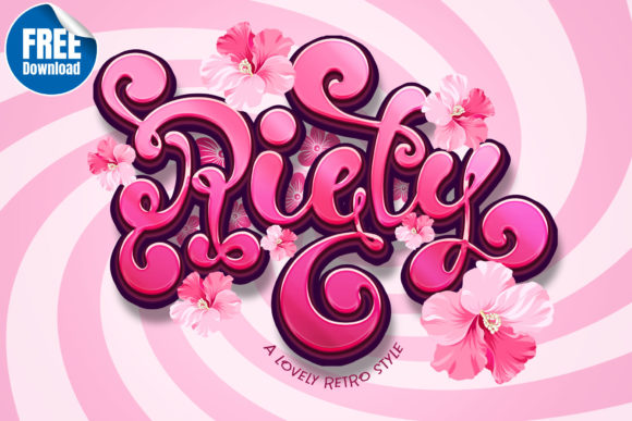 Riety: A Charming Retro Font for Elegant Designs