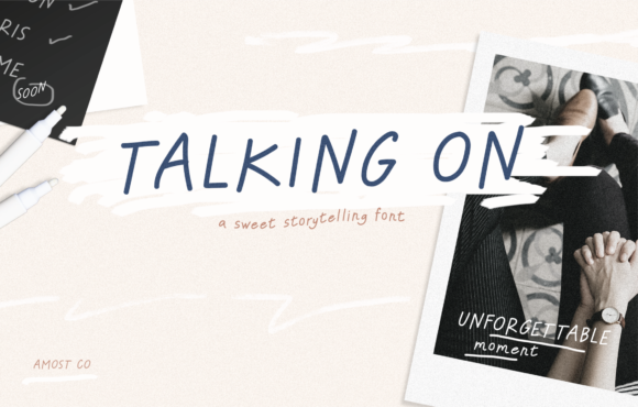Talking on: A Sweet Handwritten Font for Creative Designs