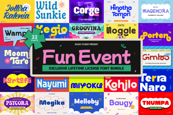 Unleash Joyful Creativity with the Fun Event Font Bundle