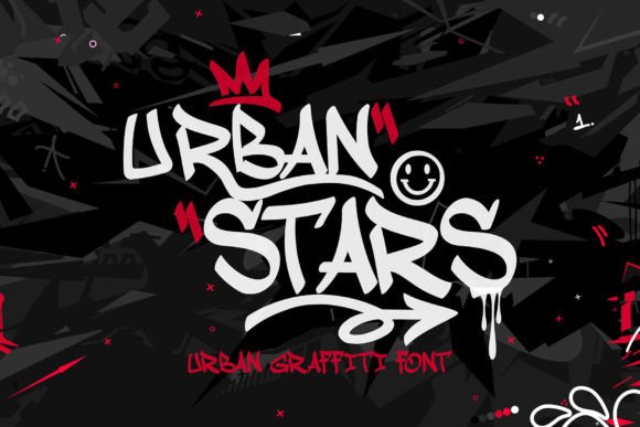 Urban Stars: A Handwriting Monoline Graffiti Font